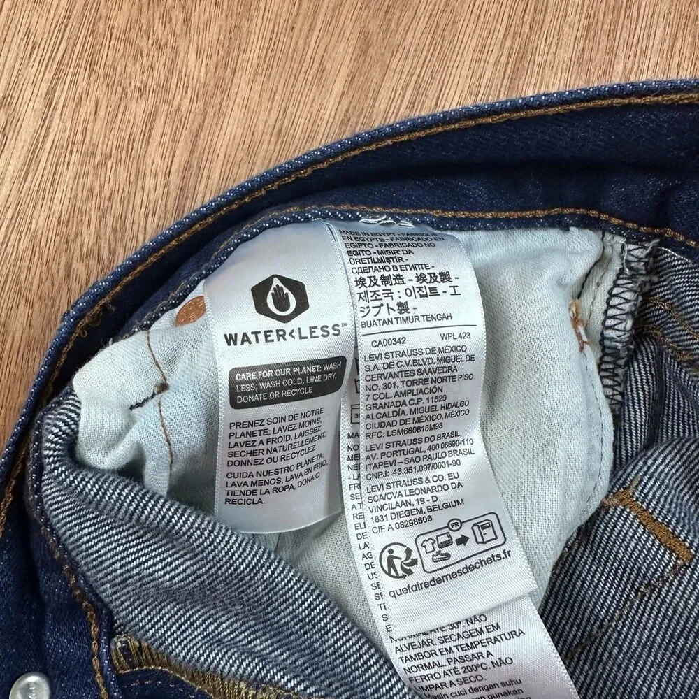 Levi’s 501 Jeans 36x33 Dark Wash Straight Leg Button Fly Altered